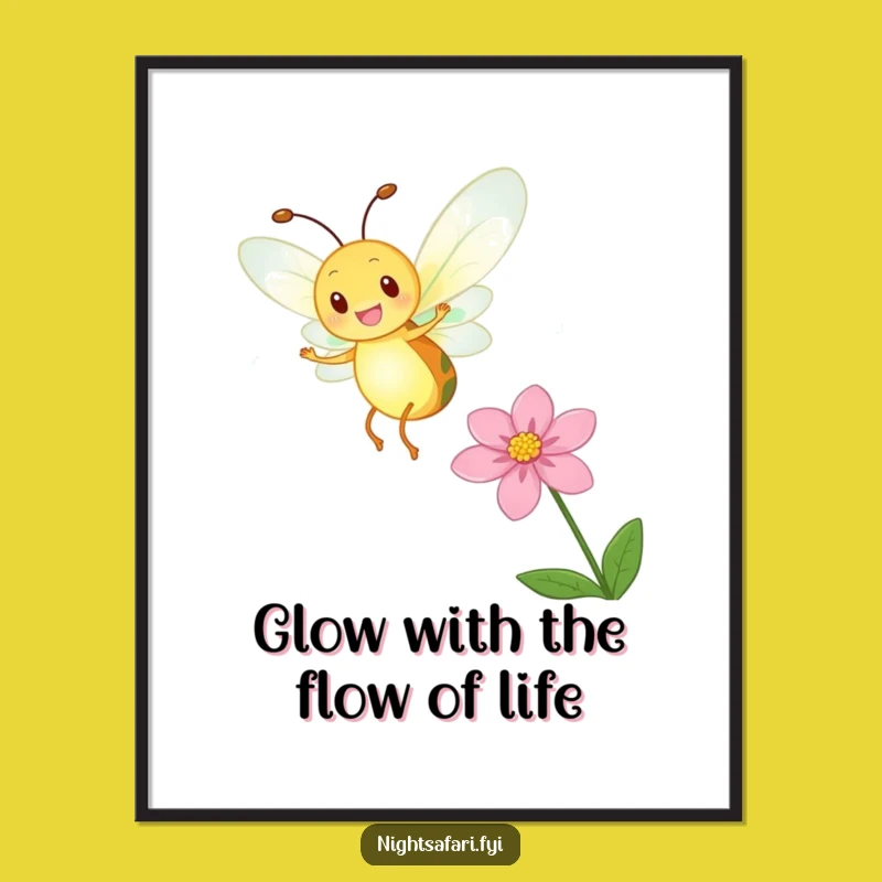 Funny Free Printable Firefly Wall Art: Dancing Glow - Downloadable Whimsical Decor!