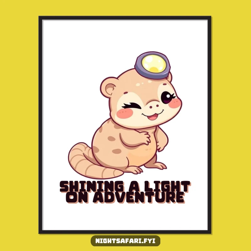 Free Printable Wall Art: Winking Pangolin Headlamp Slithers, Hilarious Downloadable Art for Quirky Decor