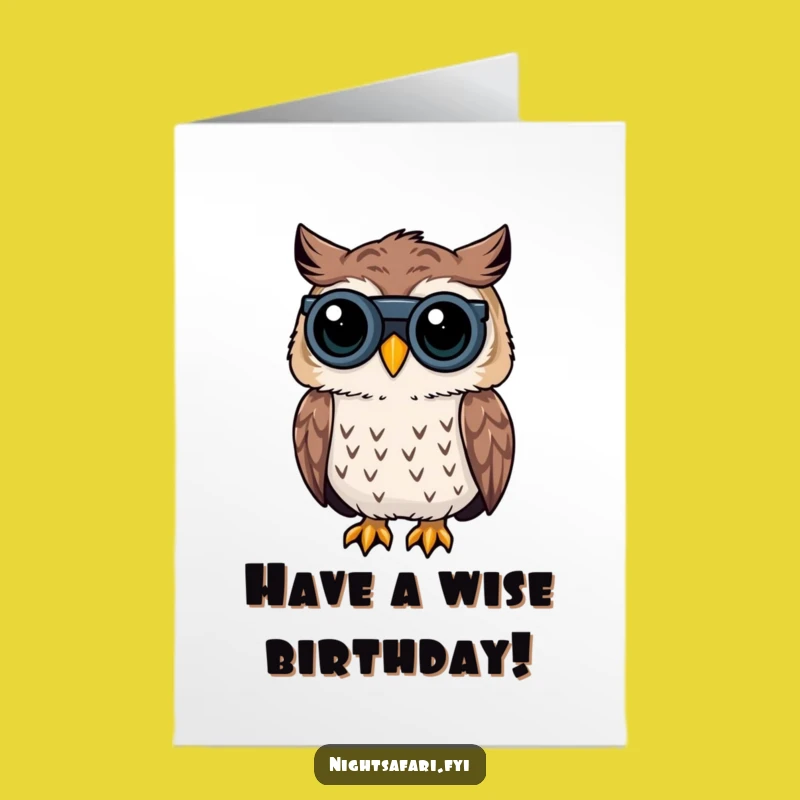 Free Printable Owl Birthday Card Funny Curious Downloadable Gift for Him Her