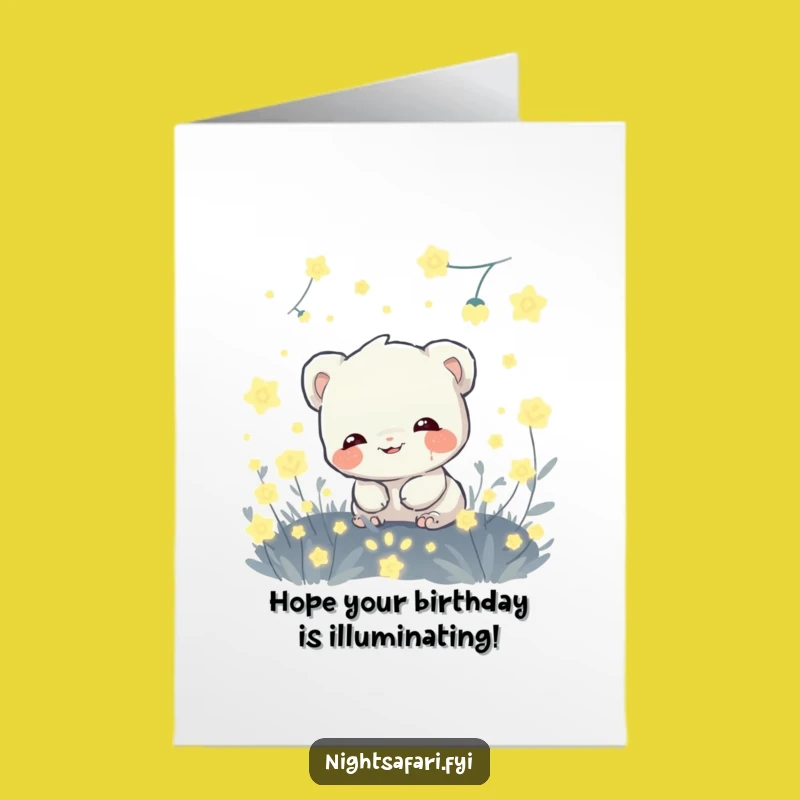 Free Printable Giggling Firefly Birthday Card - Funny Downloadable Gift for a Shy Celebration!