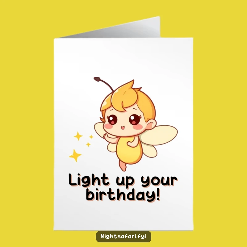 Free Printable Birthday Card: Glowing Firefly Fun, Downloadable Sparkly Gift!