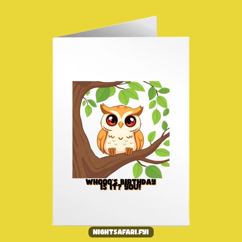 Free Printable Wise Owl Birthday Card - Funny Downloadable Gift for Curious Minds!