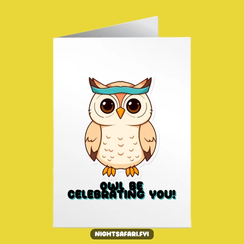 Free Printable Congrats Card: Cute Owl Headband - Funny Downloadable Gift