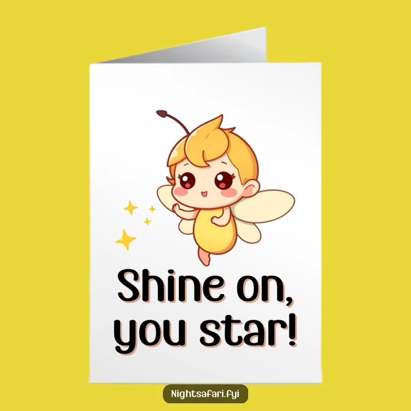 Free Printable Congrats Card: Sparkling Firefly Success, Downloadable Celebration Gift!