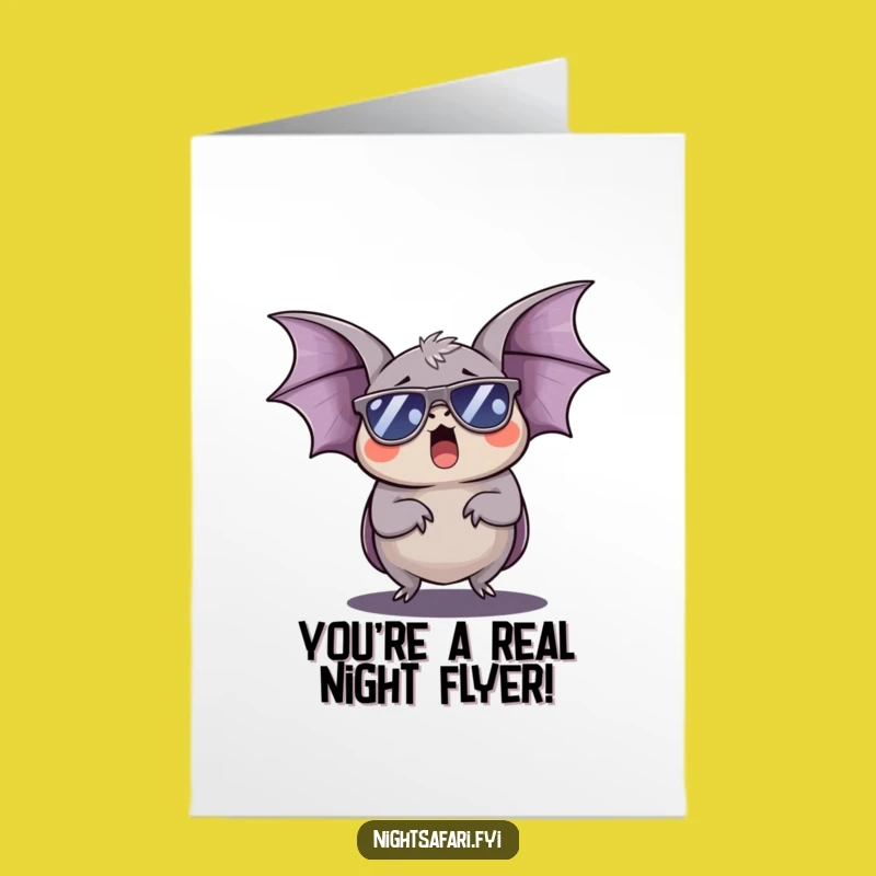 Free Printable Sleepy Bat Congrats Card - Downloadable Funny Relaxed Achievement Greeting