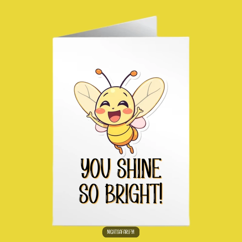Free Printable Congrats Card: Firefly Celebration, Bright Downloadable Art for Success