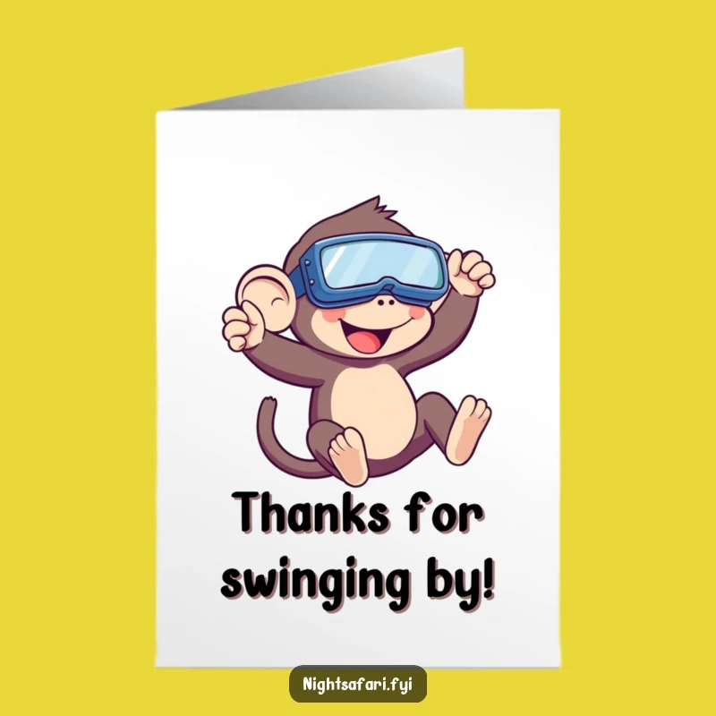 Free Printable Monkey Thank You Card: Hilarious Downloadable Gift for Your Hero