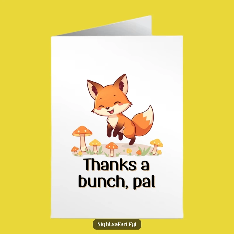 Free Printable Thank You Card: Grinning Fox's Thanks, Your Downloadable Appreciation Gift