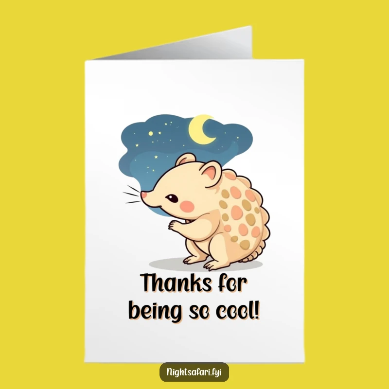 Free Printable Thank You Card: Pangolin Sniff - Funny Downloadable Gift!