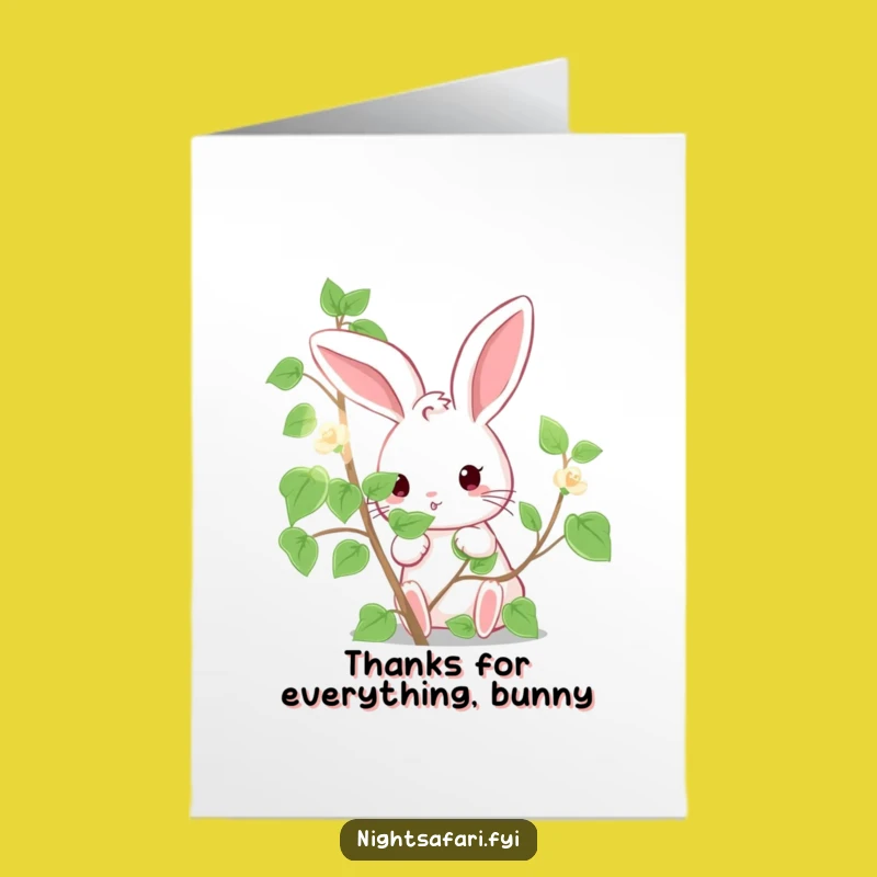 Free Printable Thank You Card: Bunny Says Thanks, Funny Appreciation Download!
