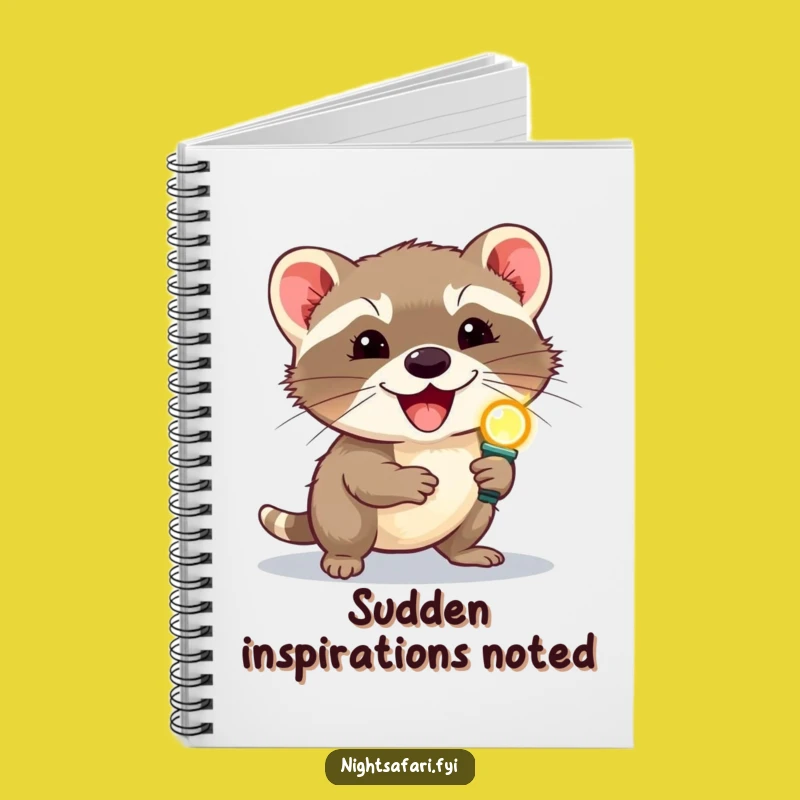 Funny Civet Headlamp Notebook - Jot Down Ideas with Speed and Humor