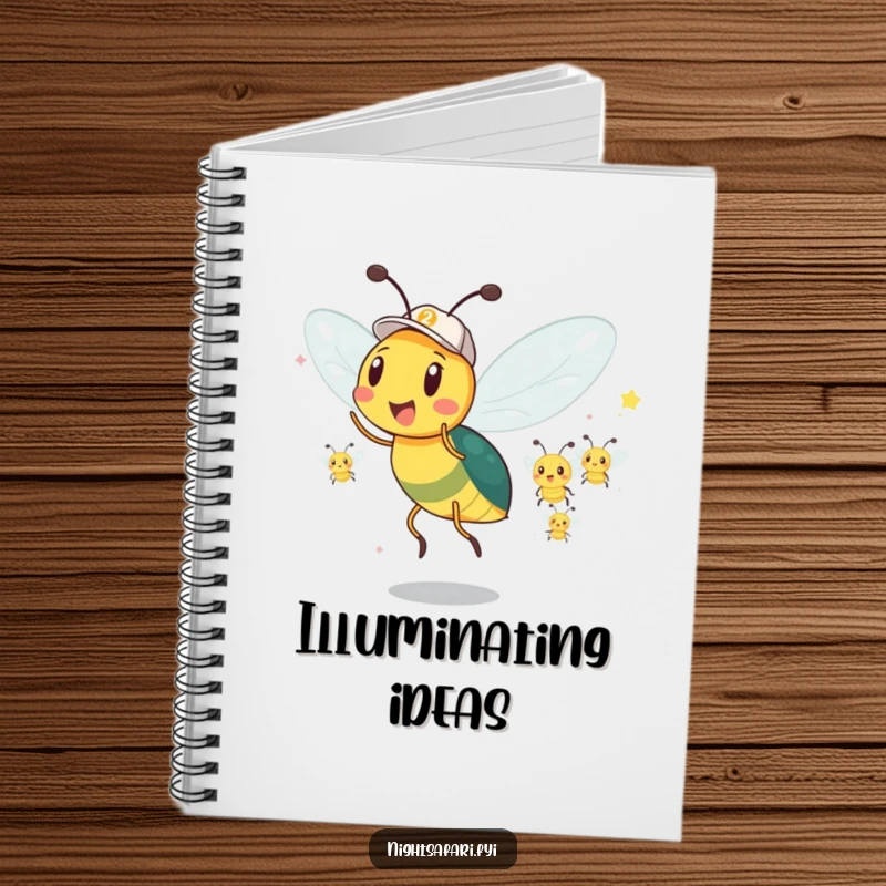 Funny Firefly Notebook: A firefly leads a parade, ideal for jotting down bright and humorous notes.