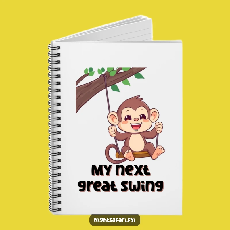 Funny Monkey Headlamp Notebook: Jot Down Adventure Ideas With This Playful Friend Gift