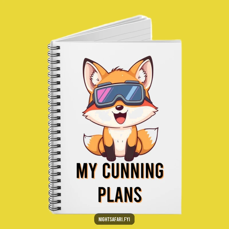 Funny Fox Night Vision Notebook: Jot Down Secrets With This Giggling Friend Gift