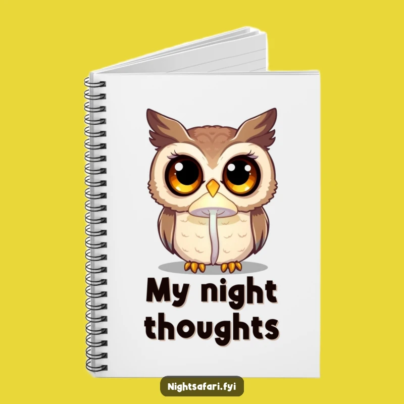 Funny Curious Owl Notebook - Jot Down Mysteries, Enchanting Gift