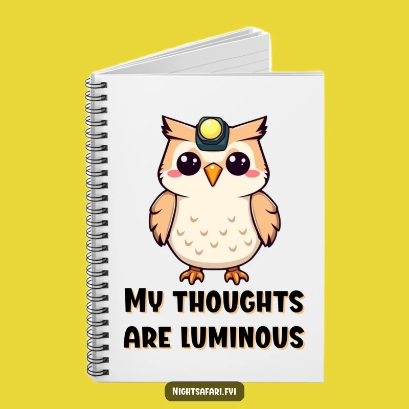 Funny Owl Headlamp Notebook: Jot Down Ideas with Hooting Delight