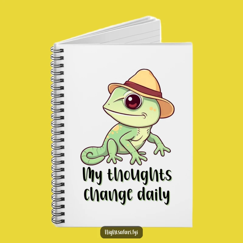 Funny Chameleon Safari Hat Notebook A Creative Gift For Colorful Ideas