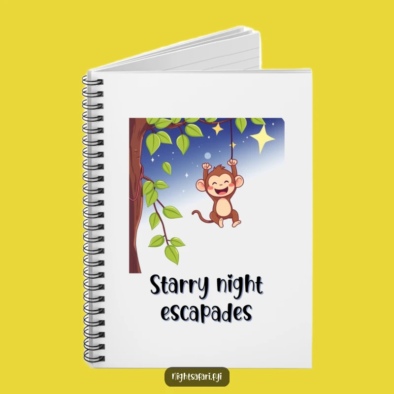 Funny Monkey Starry Swing Notebook - Jot Down Adventurous Ideas!
