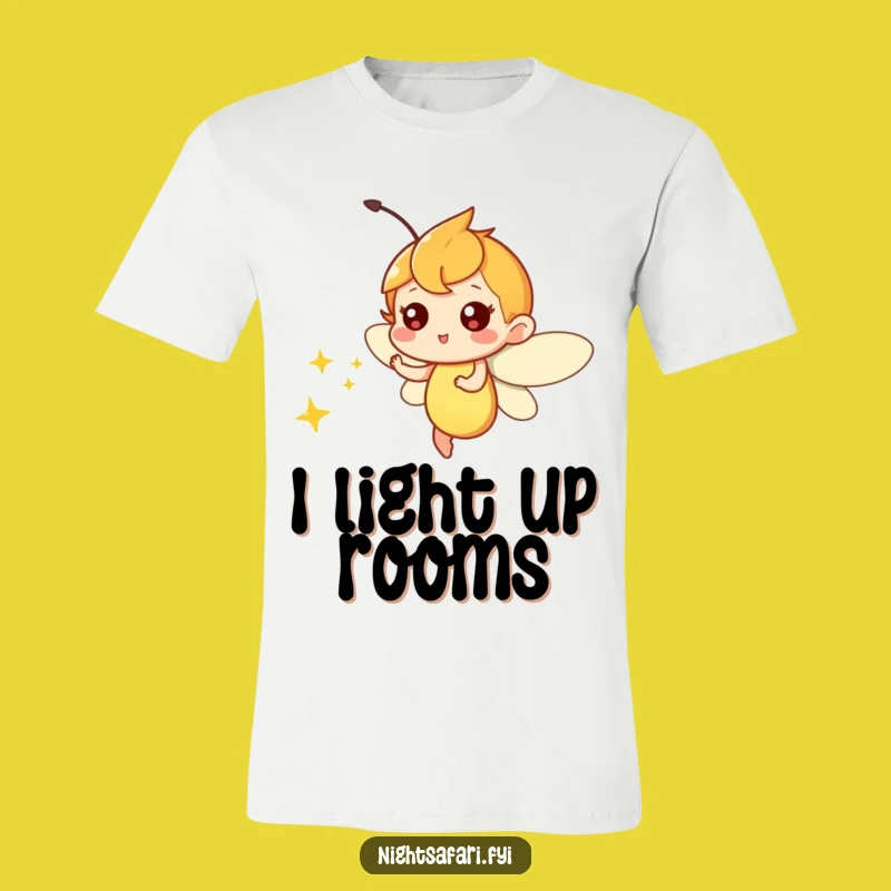 Funny Firefly Zipping T-Shirt - Playful & Magical Graphic Tee