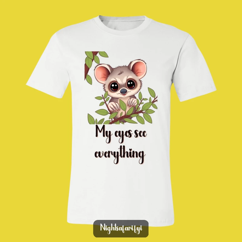 Funny Bushbaby Big Eyes T-Shirt A Quirky Gift For Curious Souls