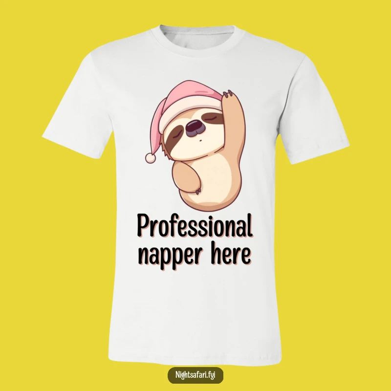 Funny Sleepy Sloth Nightcap T-Shirt: Goofily Relaxed Apparel for Comfort