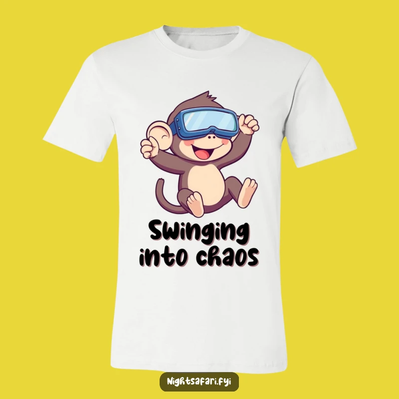 Funny Monkey Night Vision T-Shirt: Playful Swinger Tee, Hilarious Adventurer Gift