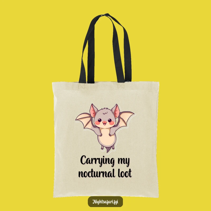 Funny Bat Tote Bag - Playful Creature Carryall, Ideal Funny Gift
