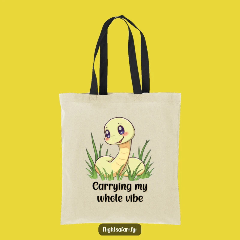Funny Snake Tote Bag - Vibrant Reptile Carryall, Ideal Funny Gift