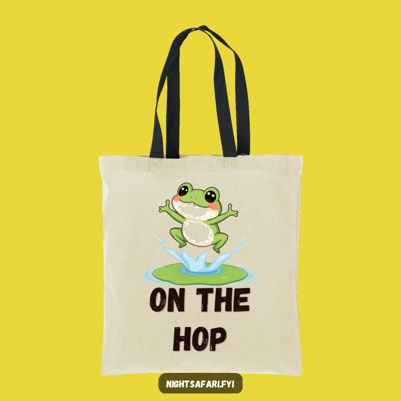 Funny Giggling Frog Tote Bag - Carry Your Laughs in Style