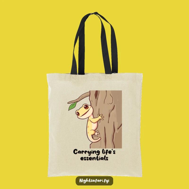 Funny Giggling Gecko Tote Bag A Practical Gift For Humorous Shoppers