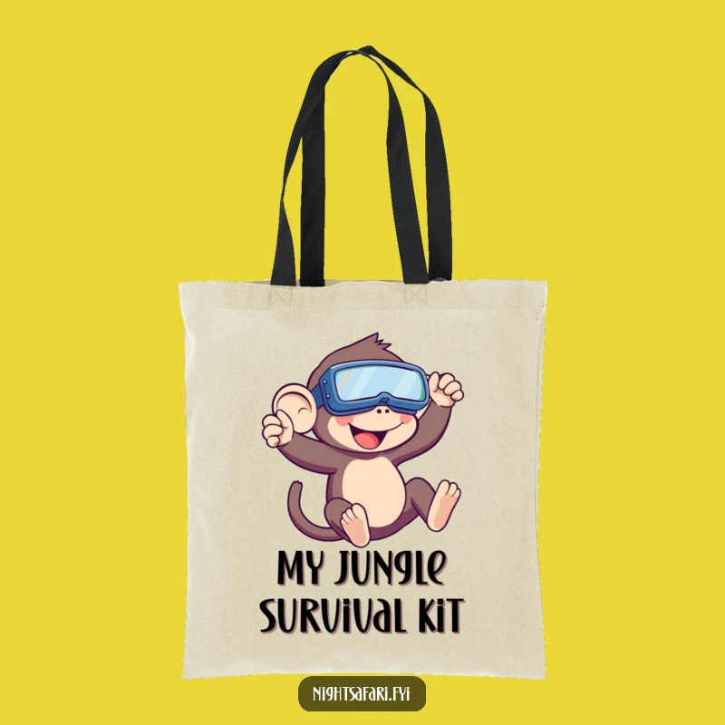 Funny Monkey Eco Tote Bag: Carry Your Gear with a Playful Swinger's Flair Gift