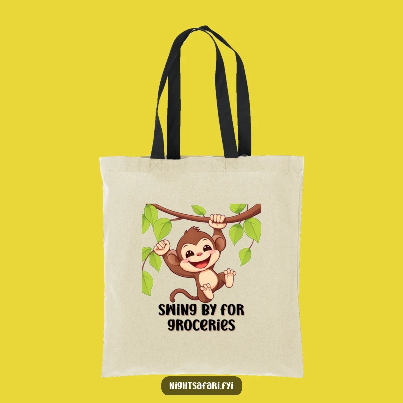 Funny Monkey Vine Tote Bag: Carry Jungle Vibes with Whimsical Humor, Great Funny Gift