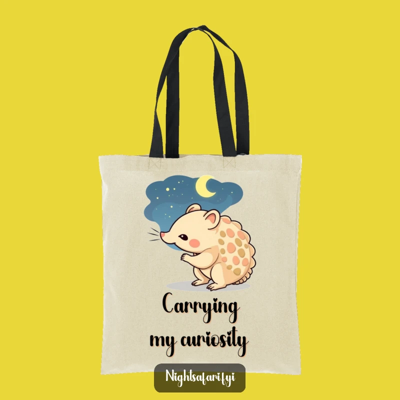 Funny Pangolin Tote Bag: Curious Character's Night Air Sniff