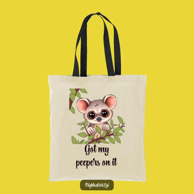 Funny Bushbaby Big Eyes Tote Bag A Practical Gift For Curious Minds