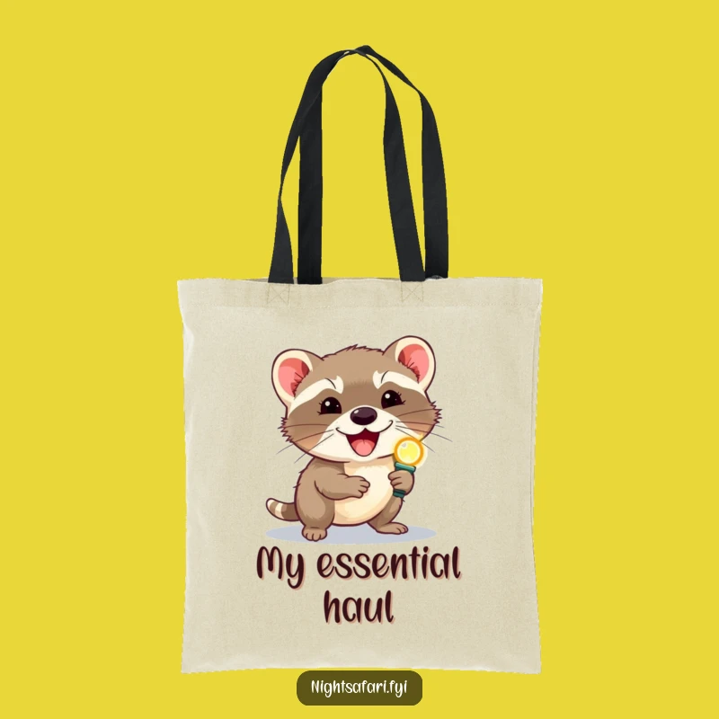 Funny Civet Headlamp Tote Bag - Carry Your Essentials with Delight